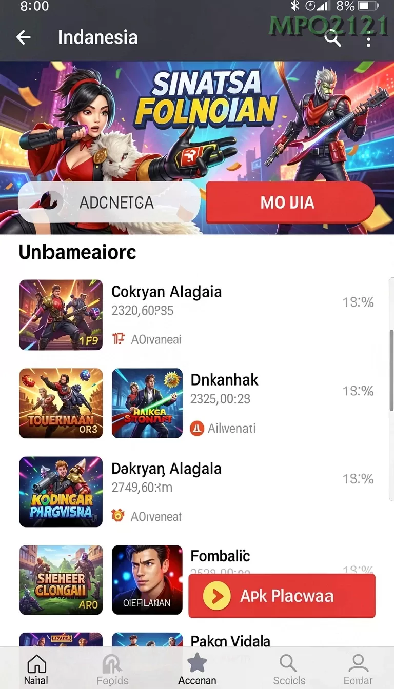 Cuplikan layar OFFERS42 — aktivitas