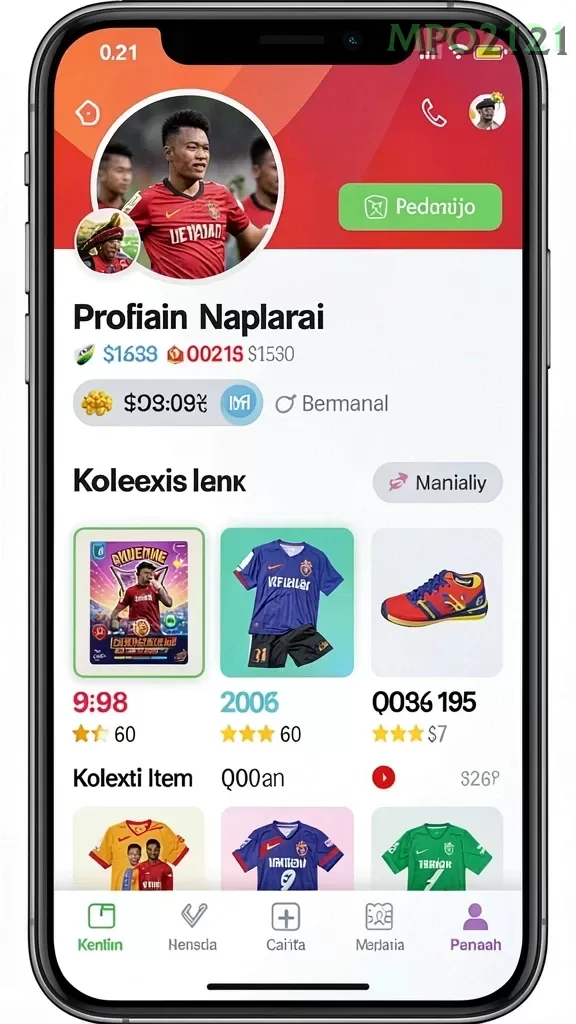 Cuplikan layar I8 — menu navigasi